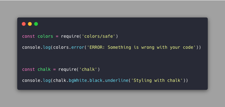 colorize terminal output
