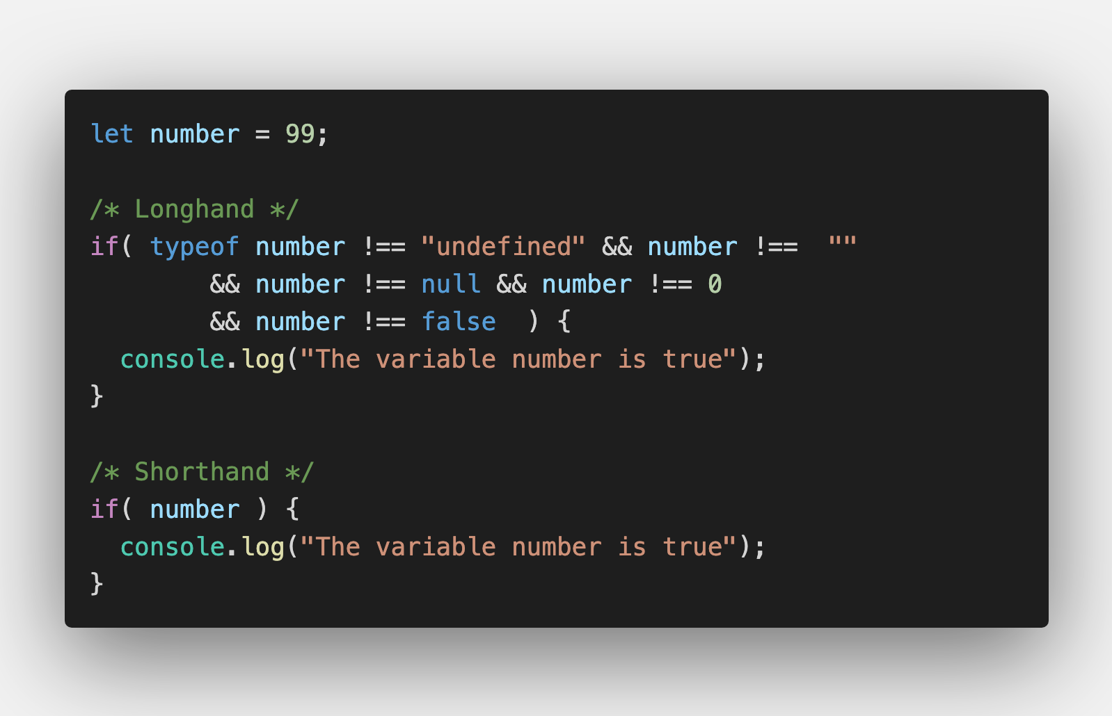 Javascript Shorthand Coding Techniques